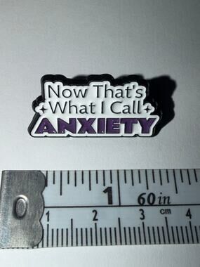 Now That’s What I Call Anxiety Script Pin Brooch